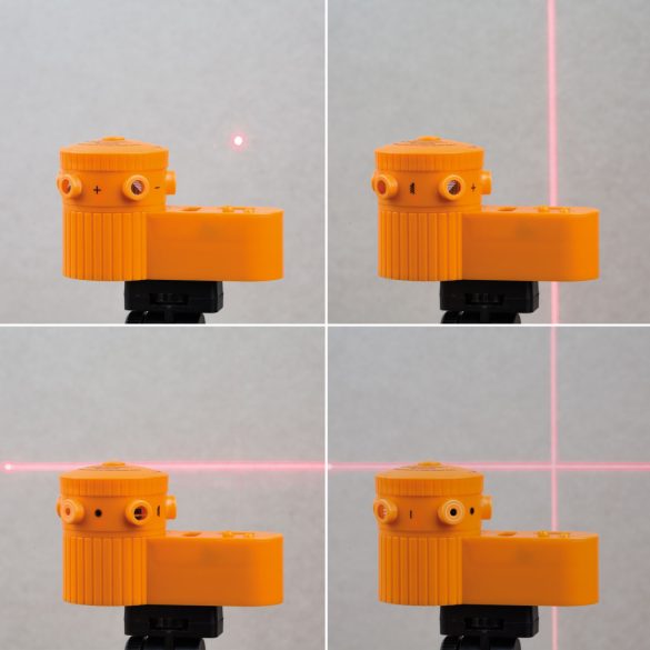 Lézeres mini szintező tripoddal - 105 x 50 x 60 mm - 3 x AG13