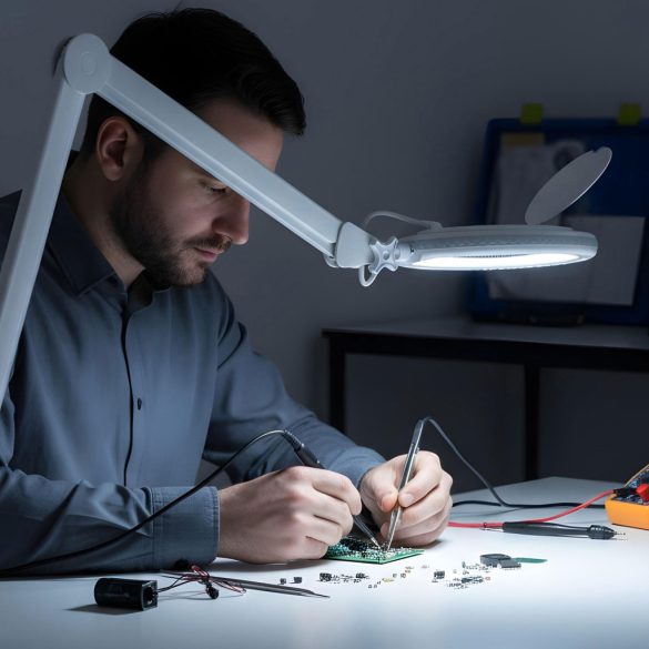 LED lámpa - nagyító lencsével - 5" - 130 mm