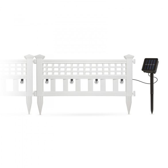 LED-es szolár kerítés - 58 x 36 x 3,5 cm - hidegfehér - 4 db / szett 11237