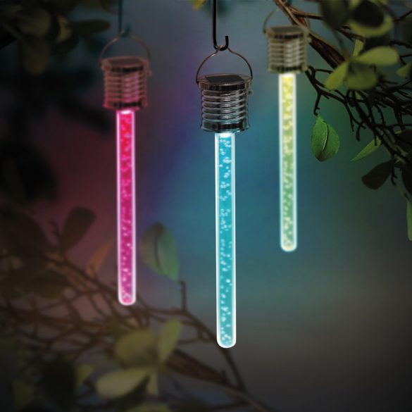 RGB LED-es szolár lámpa - buborékos - 175 x 30 mm  11247