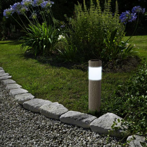 LED-es szolár lámpa - kőmintás - műanyag11265