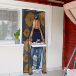 Szúnyogháló függöny ajtóra - mágneses - 100 x 210 cm - napraforgós