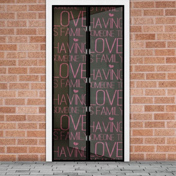 Szúnyogháló ajtóra "love" felirat 11398M