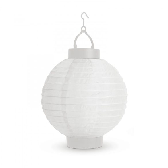 Szolár lampion - fehér - hidegfehér LED - 21 cm  11399F-WH