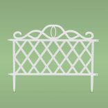 Virágágyás szegély / kerítés - 47 x 36 cm - fehér