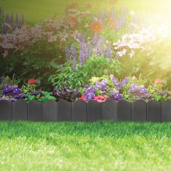   Virágágyás szegély / kerítés - 15 x 14 cm - fekete - 20 db / csomag