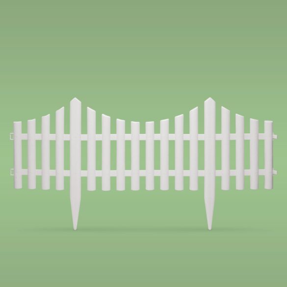 Virágágyás szegély / kerítés - 60 x 23 cm - műanyag