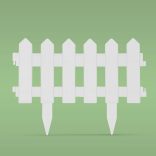 Virágágyás szegély / kerítés - 40 x 30 cm - fehér