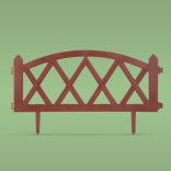 Virágágyás szegély / kerítés - 60 x 24 cm - Terrakotta