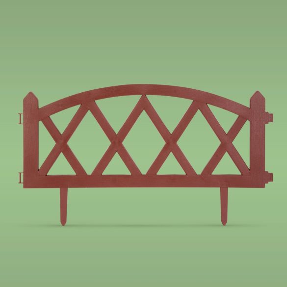 Virágágyás szegély / kerítés - 60 x 24 cm - Terrakotta