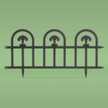 Virágágyás szegély / kerítés - 60 x 30  cm - fekete