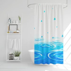 Zuhanyfüggöny - 3 féle - kék, tavasz, kockás mintás - 180 x 180 cm