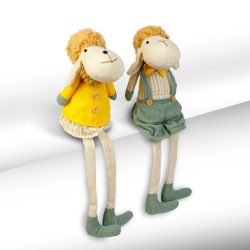 Textil dekoráció - bárány - 50 x 18 x 15 cm - 2 féle