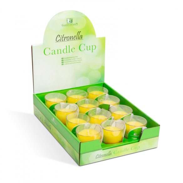 Citronella illatgyertya pohár - 6,5 x 6,5 cm 11690B