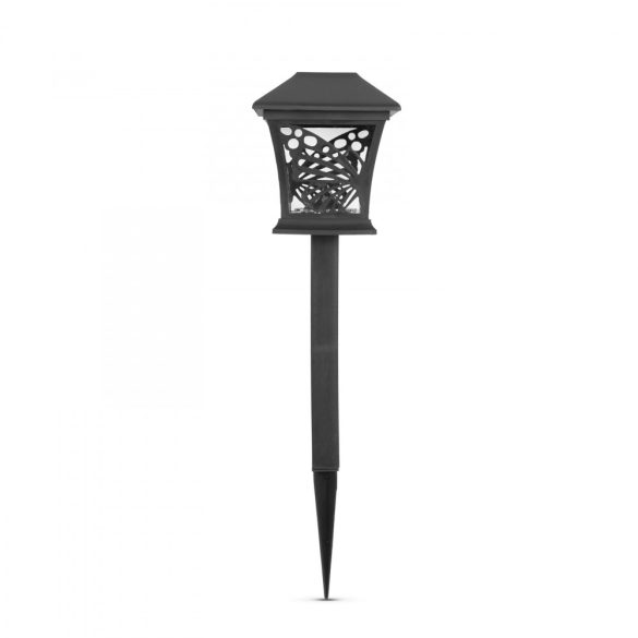 Leszúrható szolár - pillangó - fekete, melegfehér - 9 x 9 x 25 (+9) cm 11714A
