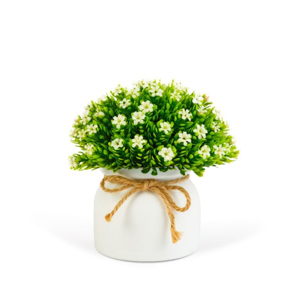 Műnövény dekoráció - apró virág - 3 féle - 18 x 8,5 cm