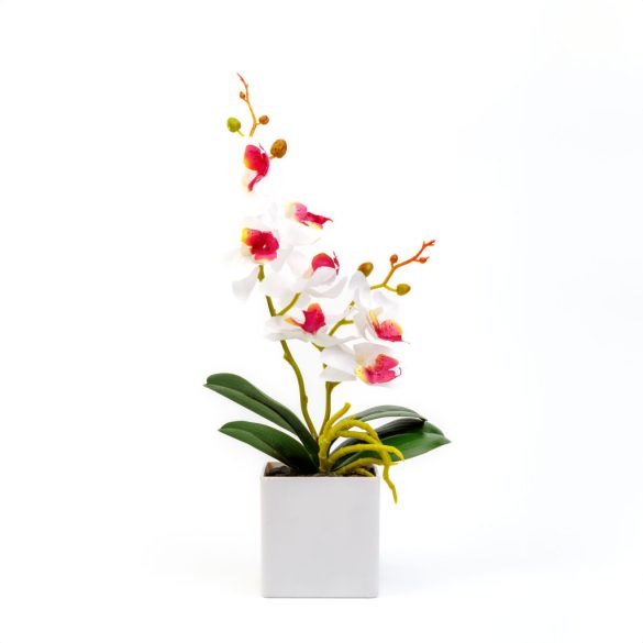Műnövény dekoráció - orchidea - 3 féle - 37 cm