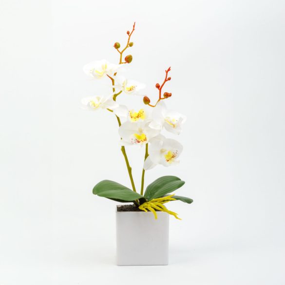 Műnövény dekoráció - orchidea - 3 féle - 37 cm