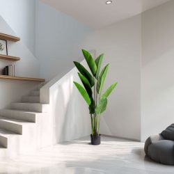 Műnövény dekoráció - banánlevél fa - zöld - 1,6 m