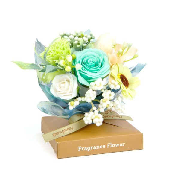 Műnövény dekoráció - rózsa - 11 x 11 x 14 cm