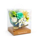 Műnövény dekoráció - rózsa - 11 x 11 x 14 cm