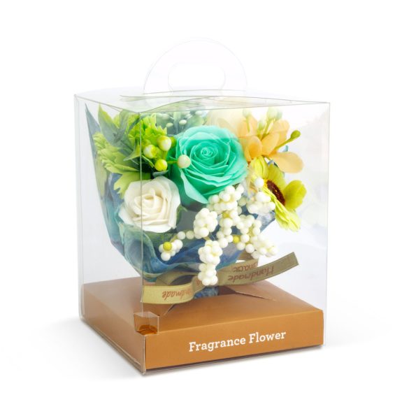 Műnövény dekoráció - rózsa - 11 x 11 x 14 cm