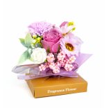 Műnövény dekoráció - rózsa - 11 x 11 x 14 cm