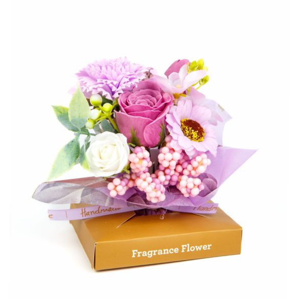 Műnövény dekoráció - rózsa - 11 x 11 x 14 cm