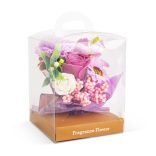 Műnövény dekoráció - rózsa - 11 x 11 x 14 cm