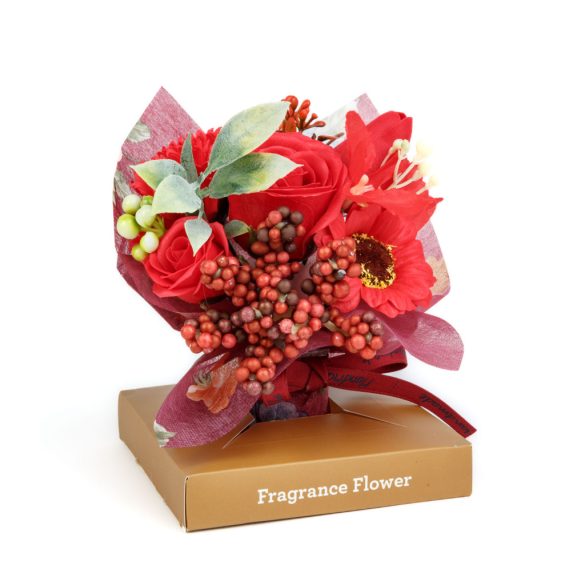 Műnövény dekoráció - rózsa - 11 x 11 x 14 cm