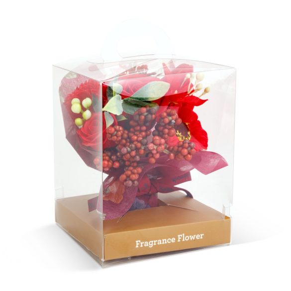 Műnövény dekoráció - rózsa - 11 x 11 x 14 cm