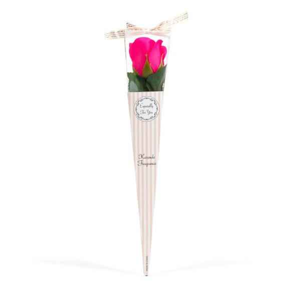 Műnövény dekoráció - rózsa - 3 szín - 5 x 5 x 30 cm