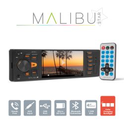   Multimédiás fejegység "Malibu Star" - 1 DIN - 4 x 50 W - BT - MP3 - AUX - SD - USB