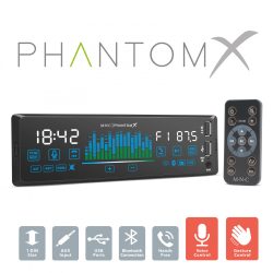   Fejegység "PhantomX" - 1 DIN - 4 x 50 W - gesztusverzélés - BT - MP3 - AUX - USB 39752
