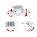 Mozgásérzékelős szolár reflektor - karos, forgatható - 3 COB LED