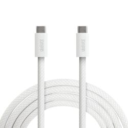   Notebook töltőkábel - adatkábel - Type-C / Type-C - fehér - 1 m - 5 A - 240 W
