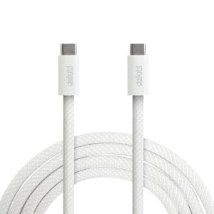 Notebook töltőkábel - adatkábel - Type-C / Type-C - fehér - 1 m - 5 A - 240 W