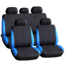   Autós üléshuzat szett - kék / fekete - 9 db-os - HSA001  55670BL