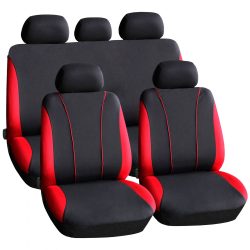   Autós üléshuzat szett - piros / fekete - 9 db-os - HSA002  55670RD