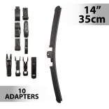 Ablaktörlő 14"/35 cm - 10 db adapterrel