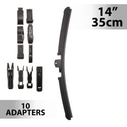 Ablaktörlő 14"/35 cm - 10 db adapterrel
