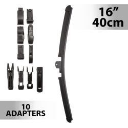 Ablaktörlő 16"/40 cm - 10 db adapterrel