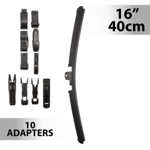 Ablaktörlő 16"/40 cm - 10 db adapterrel