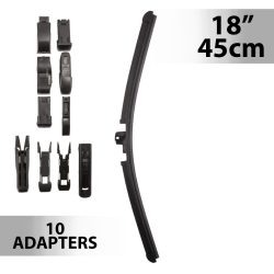 Ablaktörlő 18"/45 cm - 10 db adapterrel