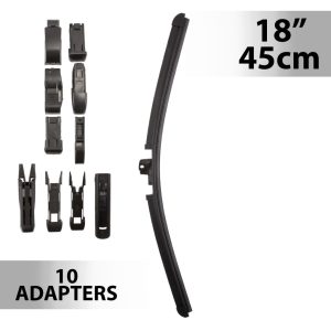 Ablaktörlő 18"/45 cm - 10 db adapterrel