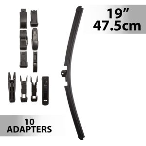Ablaktörlő 19"/47,5 cm - 10 db adapterrel