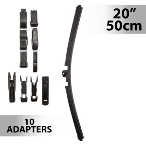 Ablaktörlő 20"/50 cm - 10 db adapterrel