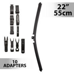Ablaktörlő 22"/55 cm - 10 db adapterrel