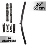 Ablaktörlő 26"/65 cm - 10 db adapterrel