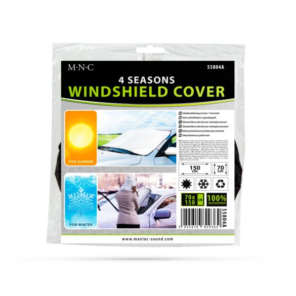 Autós téli-nyári szélvédőtakaró / jegesedésgátló - 150 x 70 cm